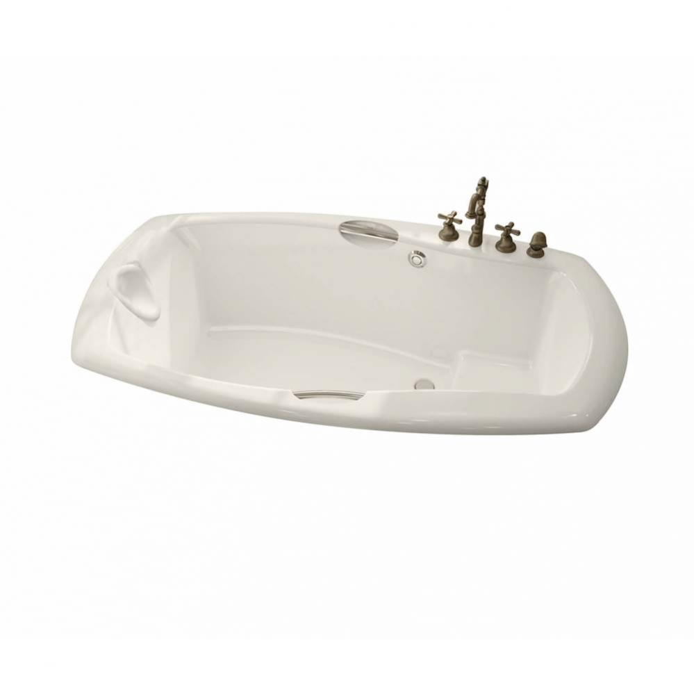 Release 66 in. x 36 in. Drop-in Bathtub with Aerofeel System Center Drain in Biscuit