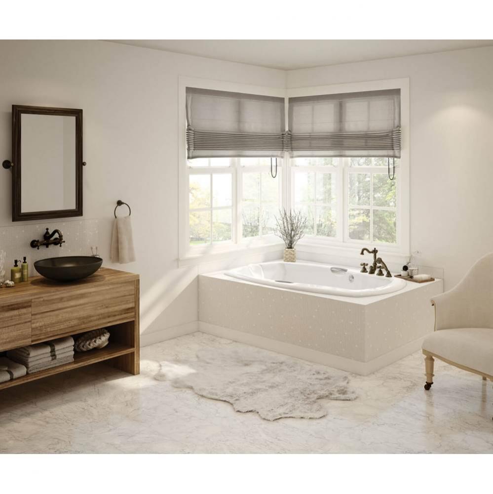 Release 72 in. x 36 in. Drop-in Bathtub with Center Drain in White