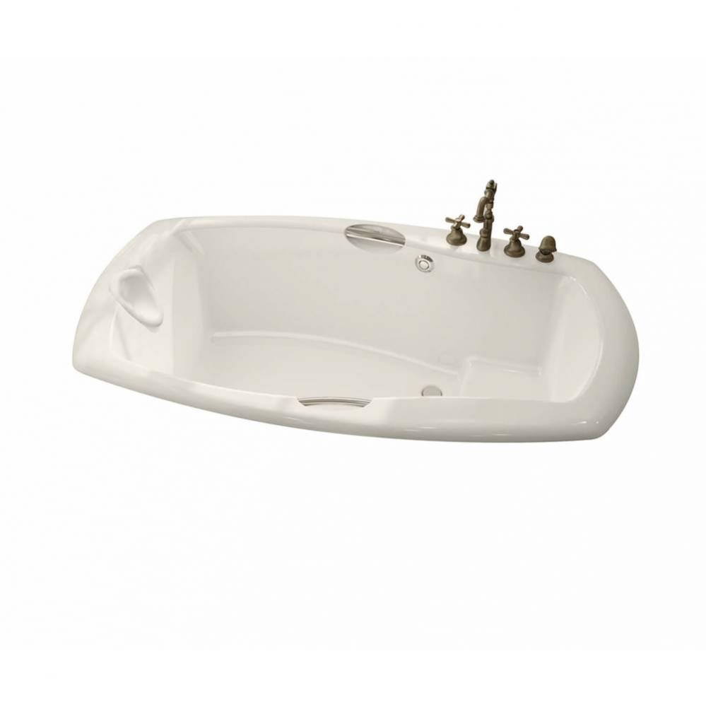 Release 72 in. x 36 in. Drop-in Bathtub with Hydromax System Center Drain in Biscuit