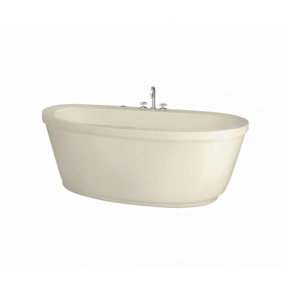 Jazz F 66 in. x 36 in. Freestanding Bathtub with Aerofeel System Center Drain in Bone