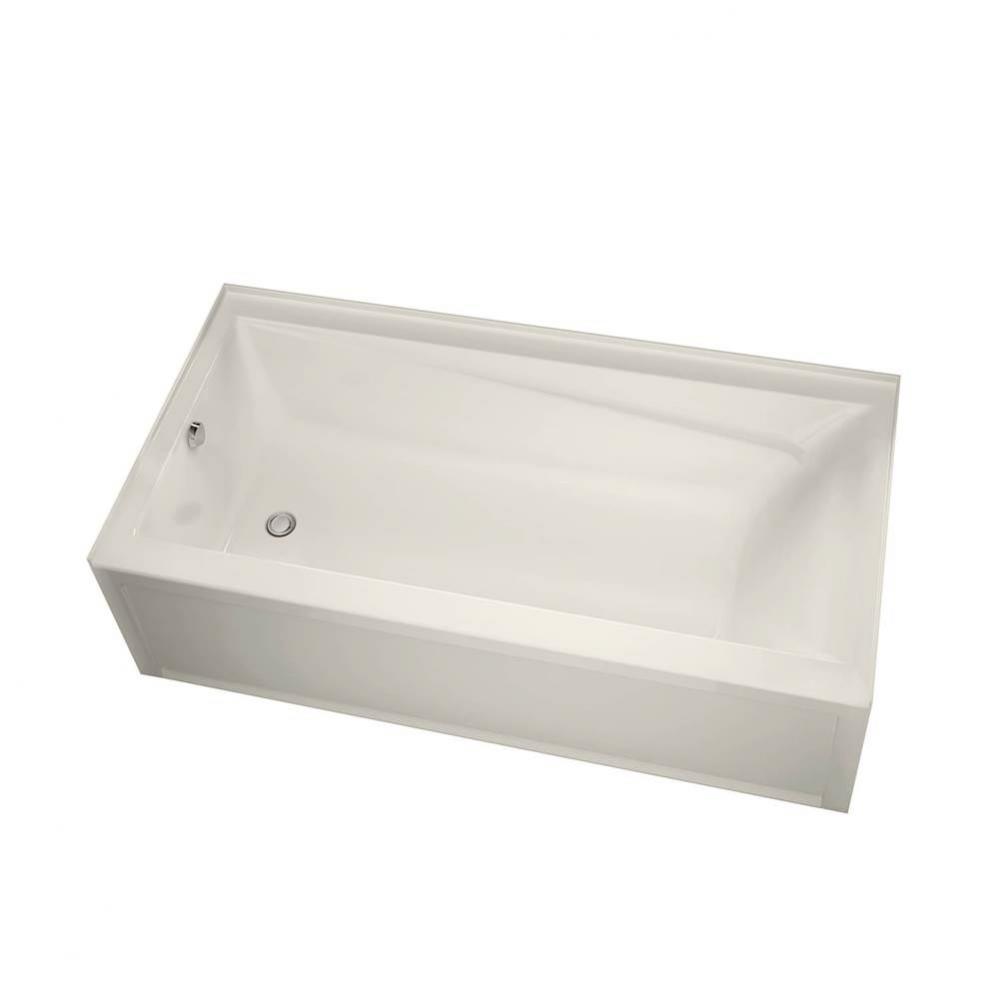 New Town IFS 59.75 in. x 32 in. Alcove Bathtub with 10 microjets System Left Drain in Biscuit
