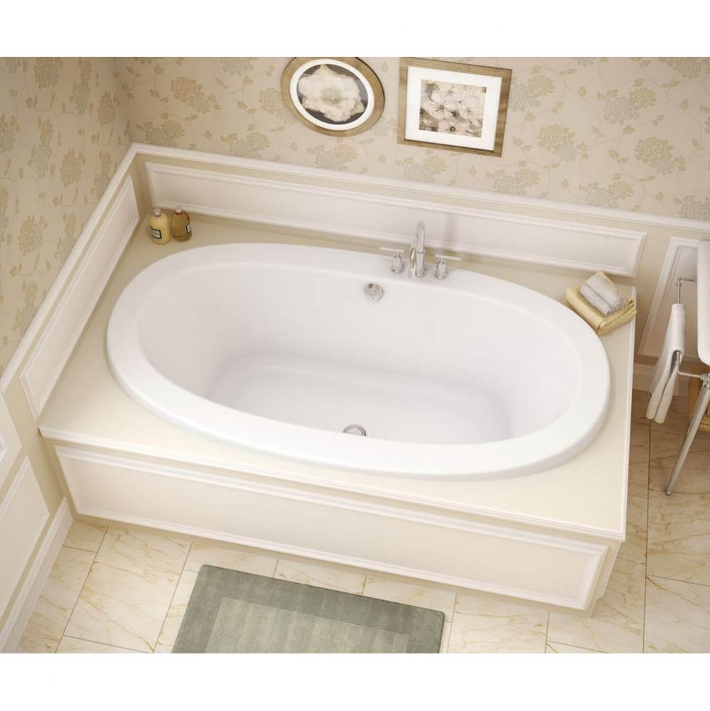 Reverie 66 in. x 36 in. Drop-in Bathtub with Combined Hydrosens/Aerosens System Center Drain in Wh