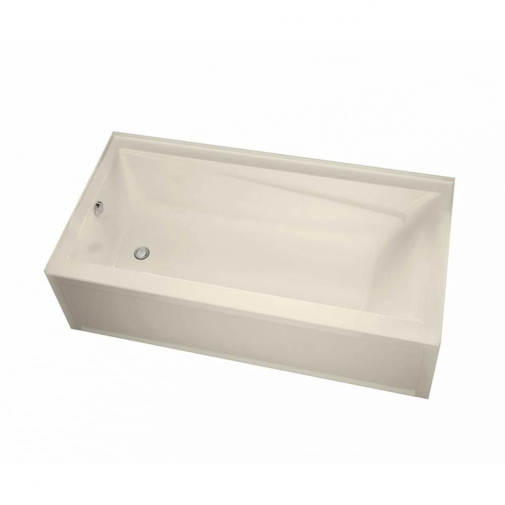 Exhibit IFS 59.75 in. x 32 in. Alcove Bathtub with Whirlpool System Right Drain in Bone