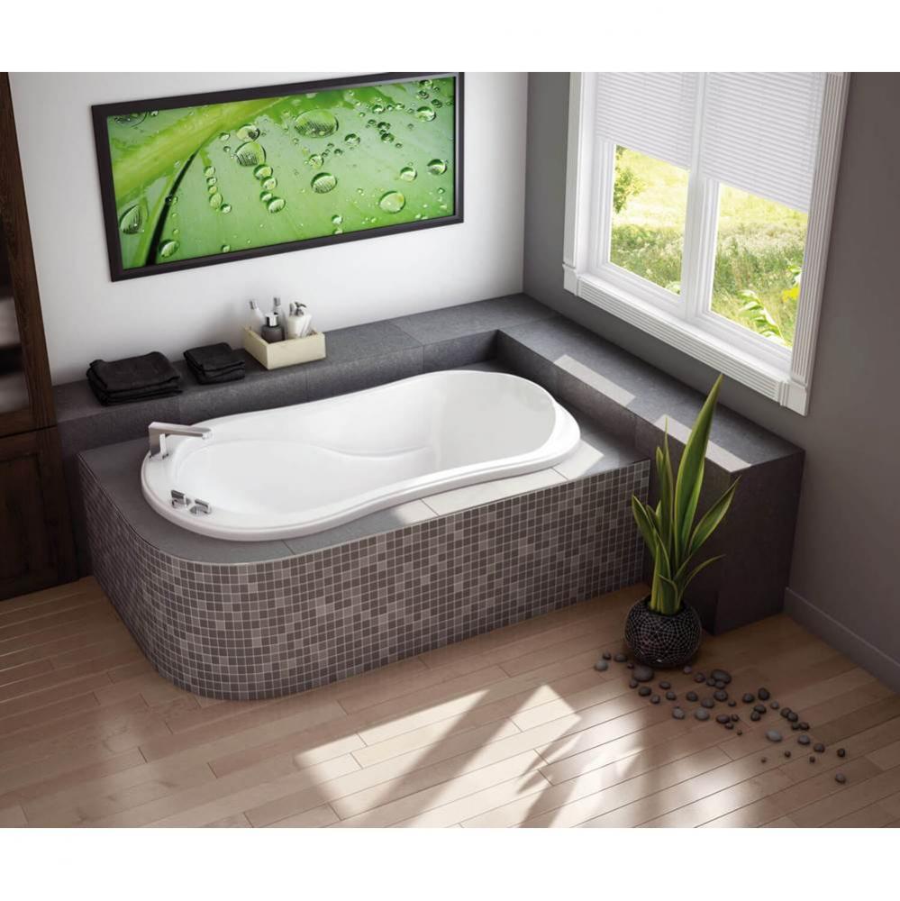 Murmur 60.125 in. x 33.625 in. Drop-in Bathtub with Aerosens System End Drain in White