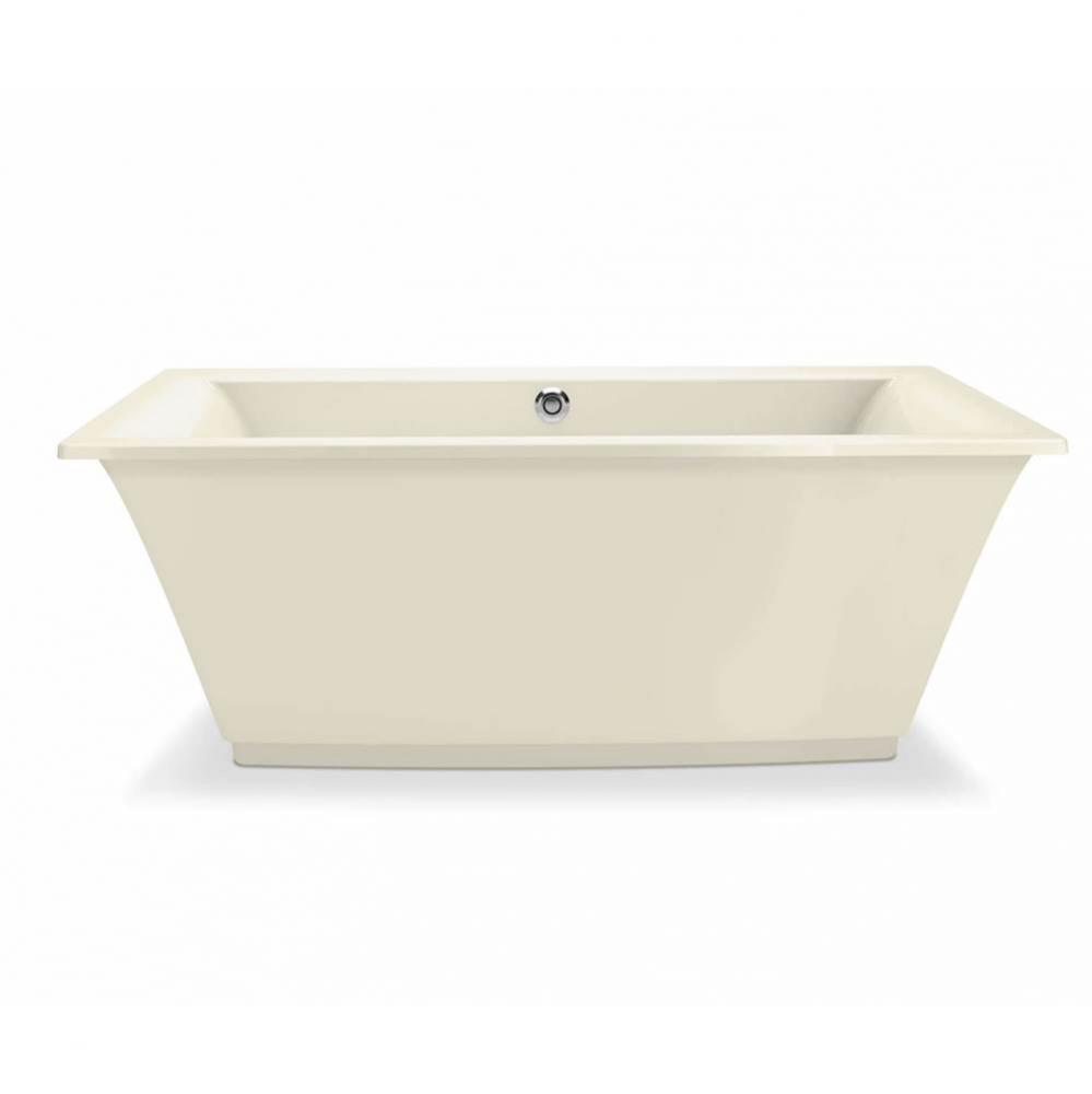 Optik F 66 in. x 36 in. Freestanding Bathtub with Center Drain in Bone