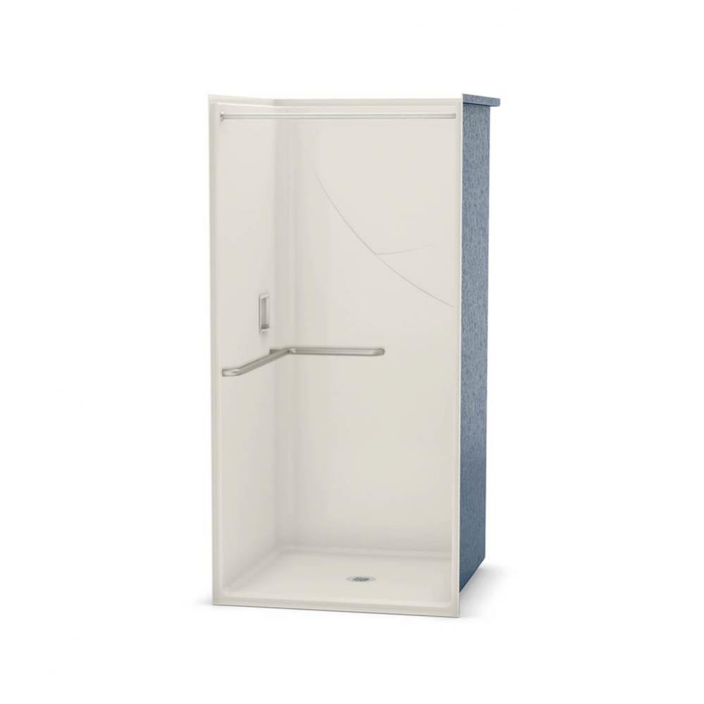 OPS-3636-RS L Grab Bar 36 in. x 36 in. x 76.625 in. 1-piece Shower with Right-hand Grab Bar, Cente