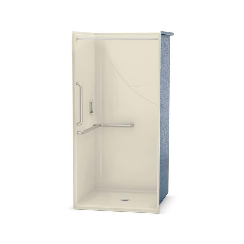 OPS-3636-RS L &amp; VERTICAL Grab Bar 36 in. x 36 in. x 76.625 in. 1-piece Shower with No Seat, Ce