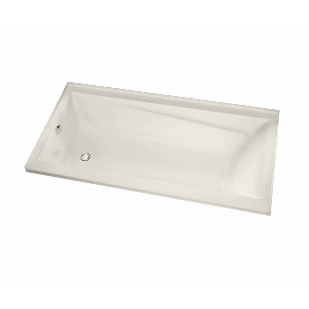 Exhibit 6036 IF Acrylic Alcove Right-Hand Drain Aeroeffect Bathtub in Biscuit