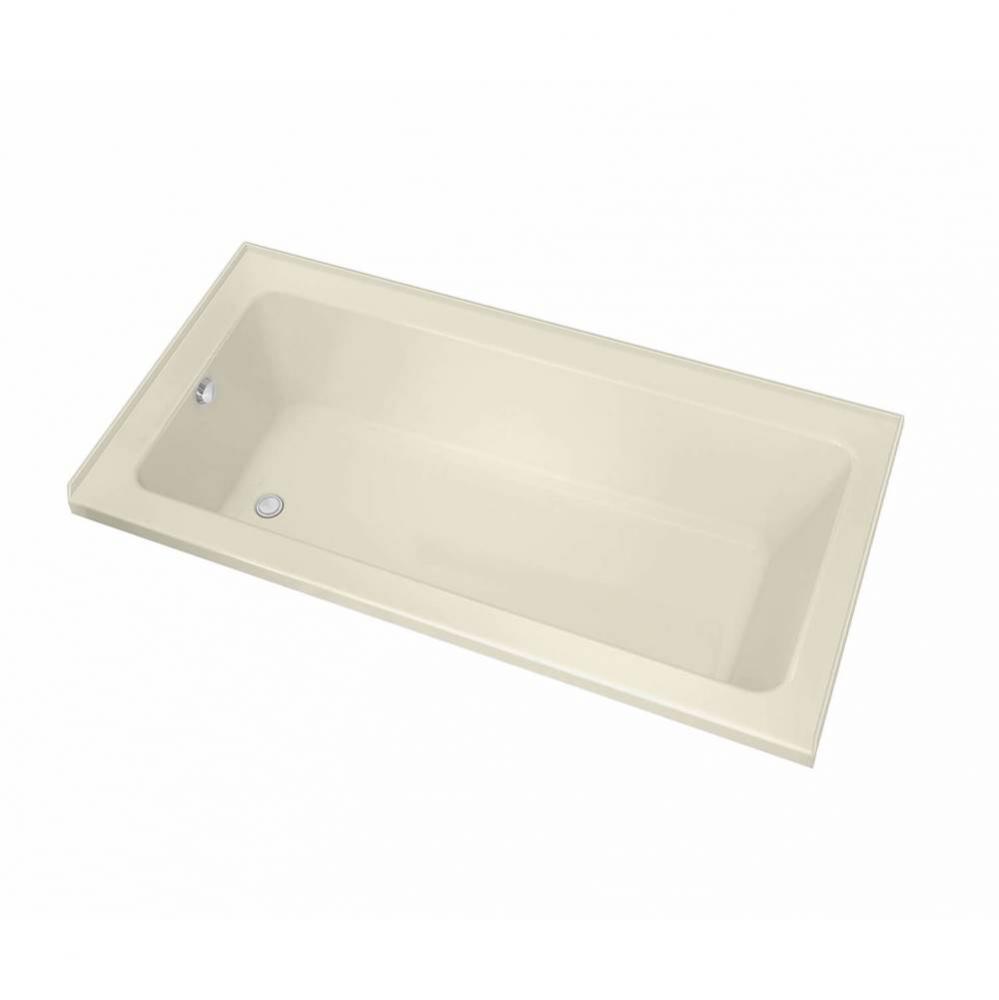 Pose IF 72 in. x 42 in. Alcove Bathtub with Right Drain in Bone