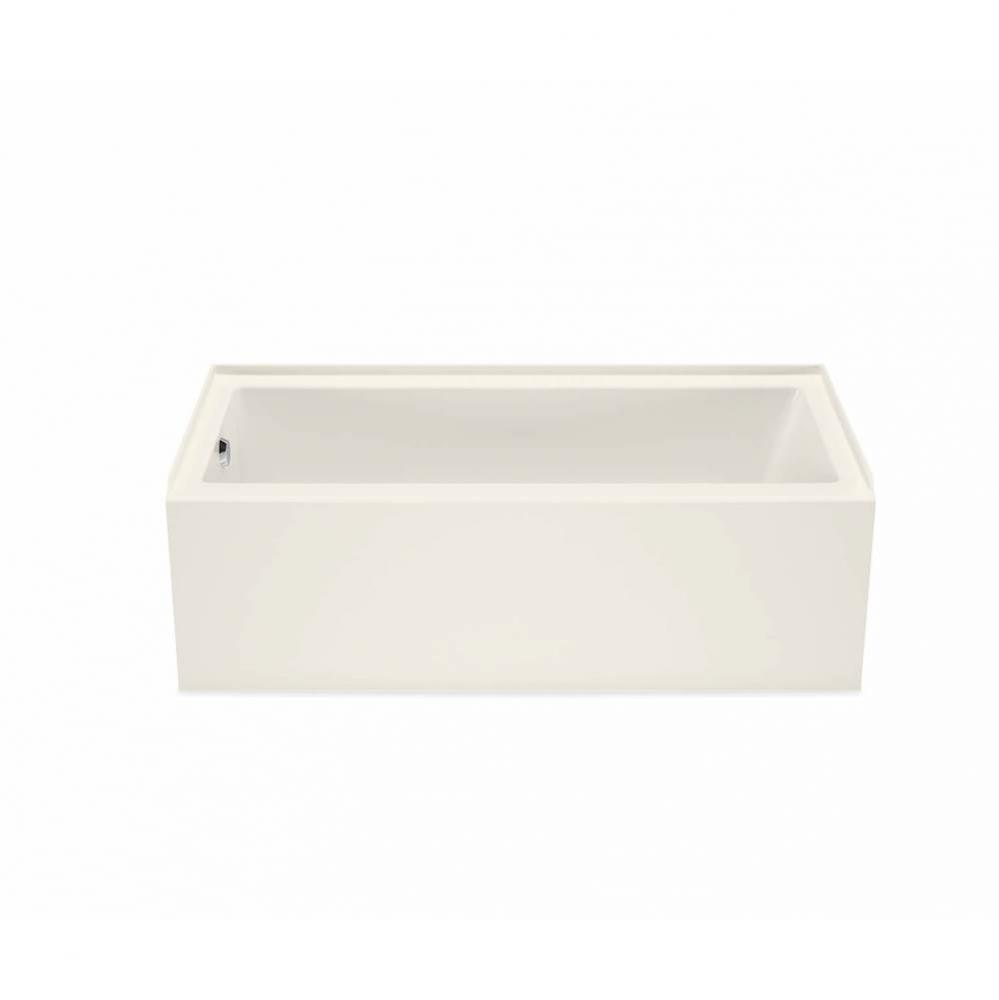 Bosca IFS 59.75 in. x 30 in. Alcove Bathtub with Left Drain in Biscuit