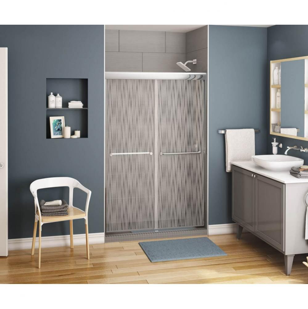 Aura 43-47 in. x 71 in. Bypass Alcove Shower Door with Effervescence Glass in Chrome