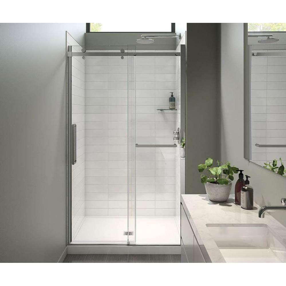 Halo Pro 44 1/2-47 x 78 3/4 in. 8 mm Sliding Shower Door with Towel Bar for Alcove Installation wi