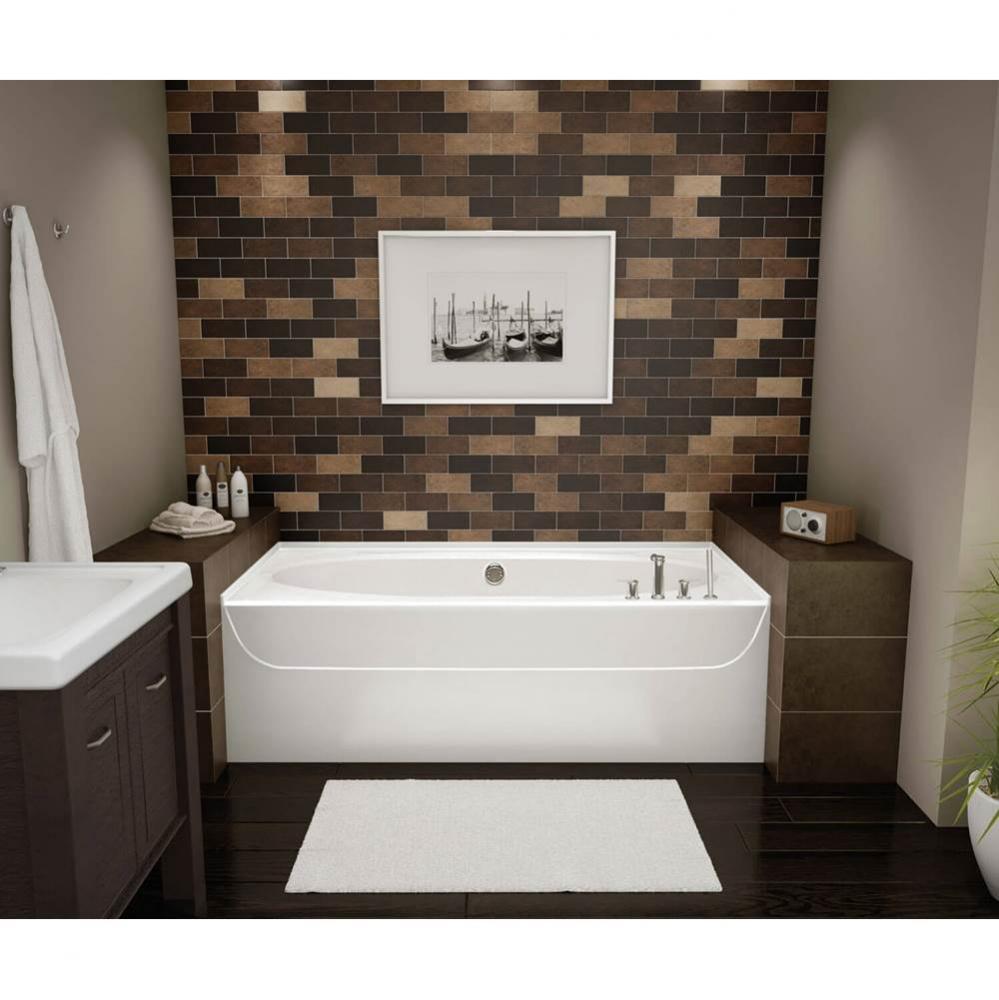 RT6042 5 FT 60 in. x 43 in. Alcove Bathtub with Whirlpool System Center Drain in Black