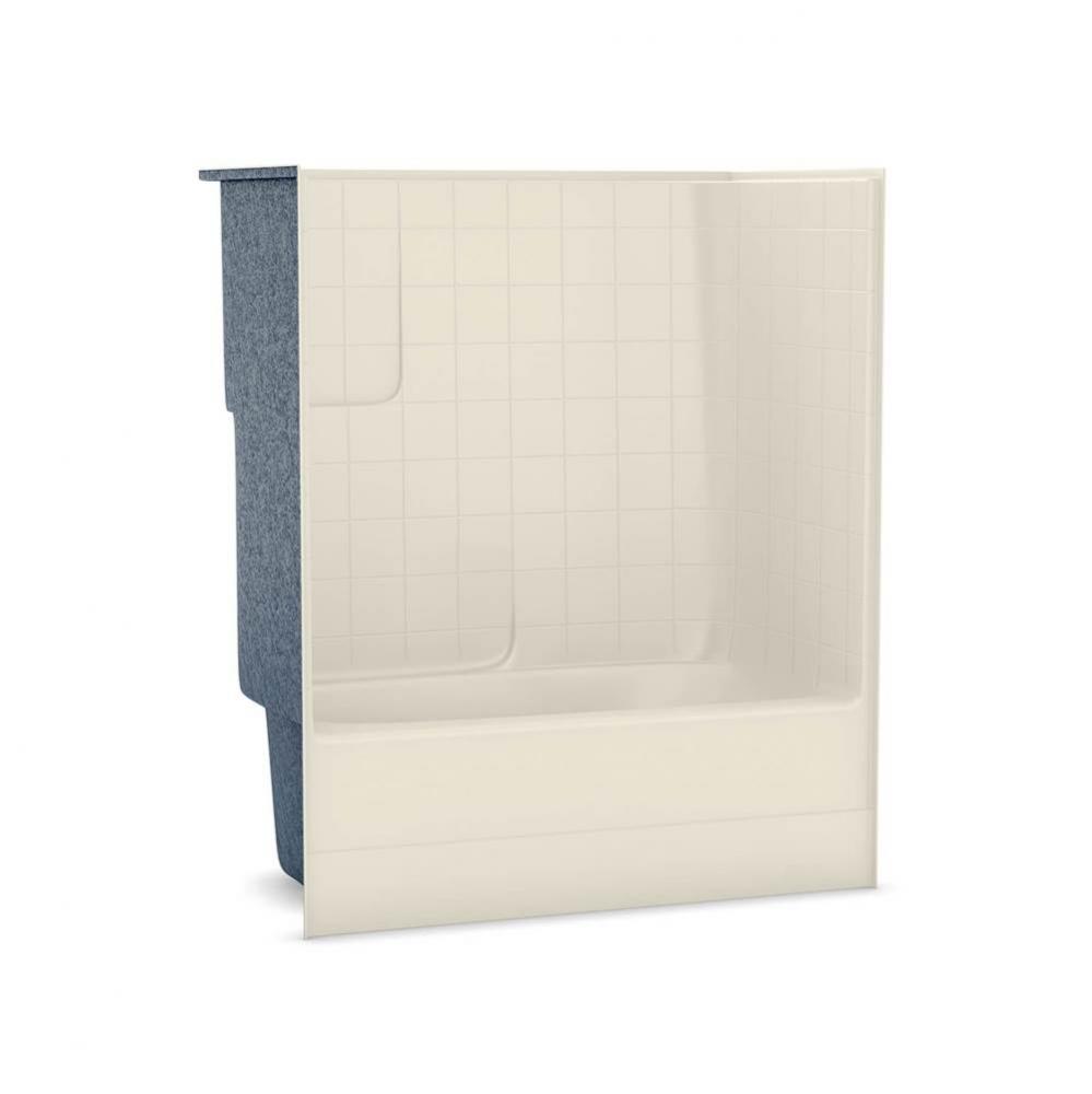 TSTEA62 60 in. x 31 in. x 72 in. 1-piece Tub Shower with Left Drain in Bone