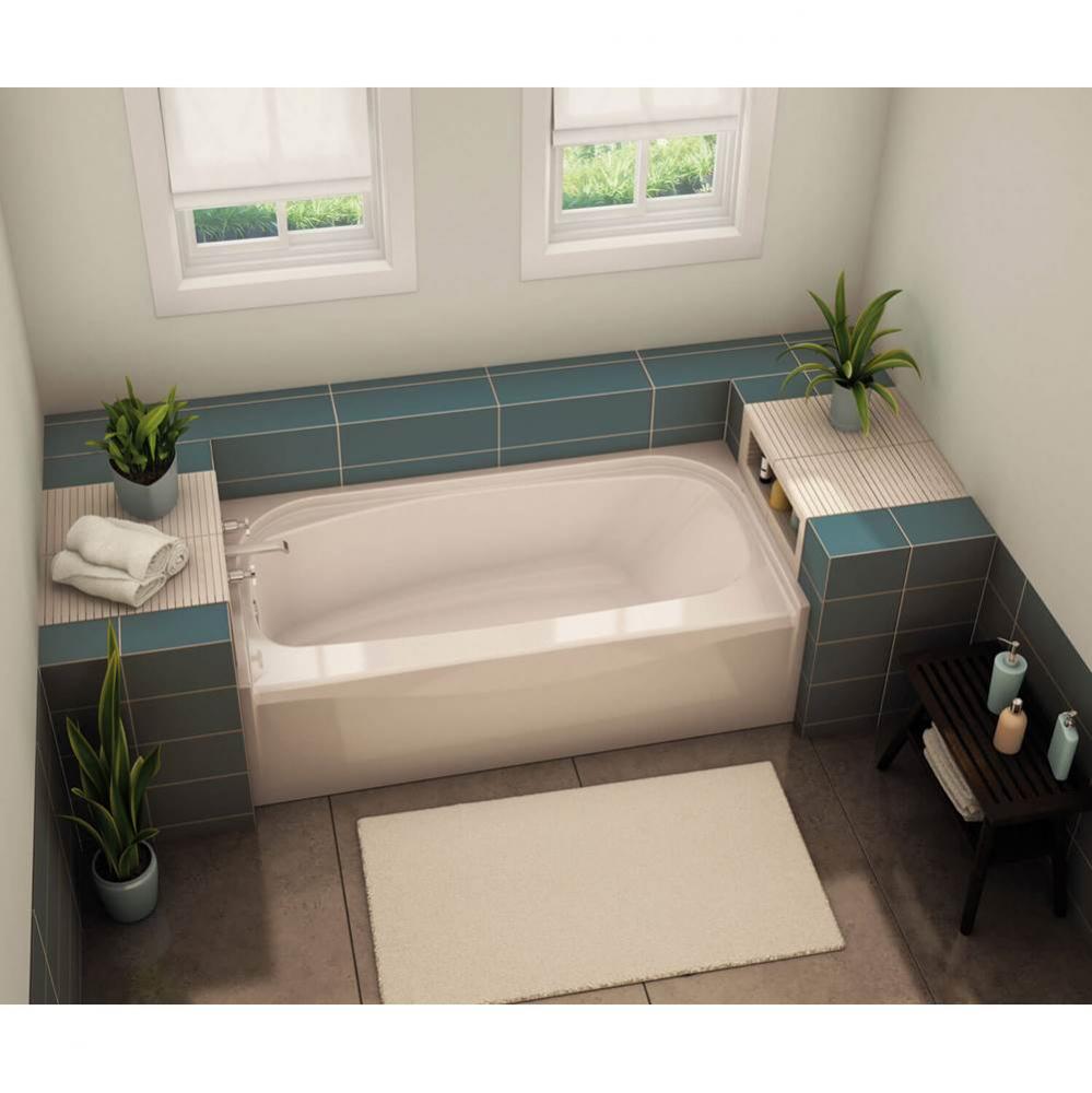 TOF-3060 59.75 in. x 29.875 in. Alcove Bathtub with Whirlpool System Left Drain in White