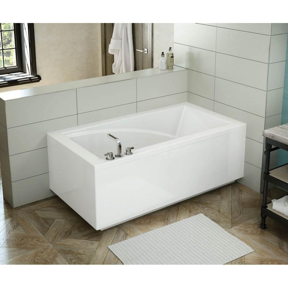 ModulR corner right (with armrests) 59.625 in. x 31.875 in. Corner Bathtub with Right Drain in Whi
