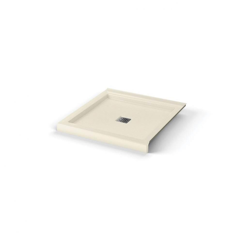 B3 Base 3636 Square Drain Stabili-T Corner Ctr Drain Bone / Natural