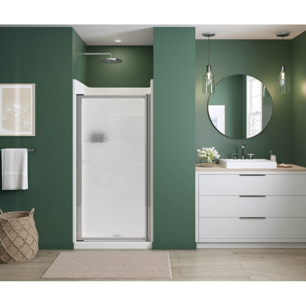Polar Pivot 33-34.75 x 64.5 in. Pivot Shower Door for Alcove Installation with Raindrop glass in C