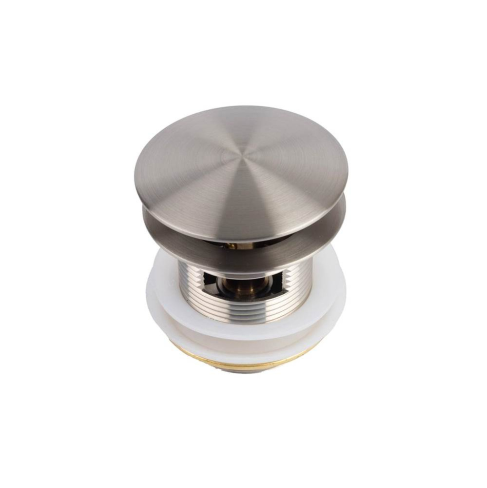 Bathtub Pop-Up Metal Drain in Brushed Nickel