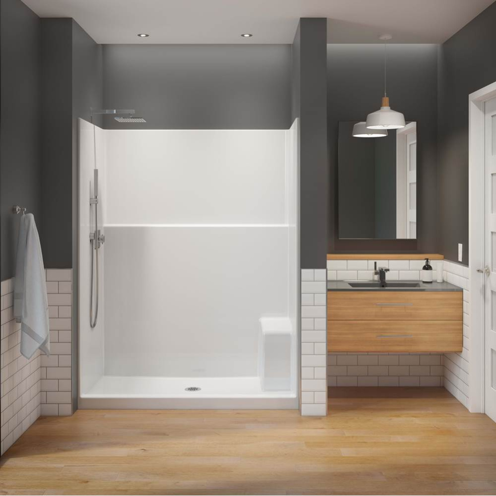 SS3260 AcrylX™ Alcove One-Piece Shower in White