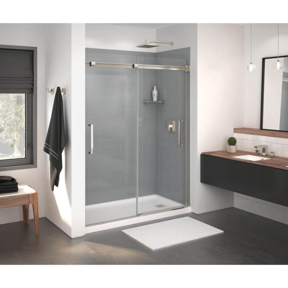 Inverto 56-59 x 70 1/2-74 in. 8mm Sliding Shower Door for Alcove Installation with Clear glass in