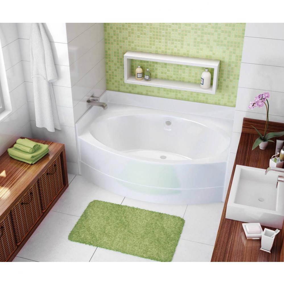 VO6042 5 FT AcrylX Alcove Center Drain Whirlpool Bathtub in White