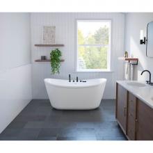 Maax 106996-000-002-000 - Sonoma 58 x 32 AcrylX Freestanding Center Drain Bathtub in White with White Skirt