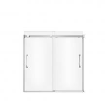 Maax 138760-900-084-000 - Inverto 56-59 x 55 1/2-59 in. 8mm Sliding Tub Door for Alcove Installation with Clear glass in Chr