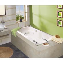 Maax 102226-103-001-100 - Lopez 6036 Acrylic Alcove End Drain Aeroeffect Bathtub in White