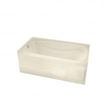 Maax 102205-003-004-001 - Tenderness 6042 Acrylic Alcove Left-Hand Drain Whirlpool Bathtub in Bone