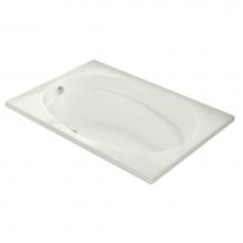 Maax 100027-003-007-000 - Temple 60 x 41 Acrylic Alcove End Drain Whirlpool Bathtub in Biscuit