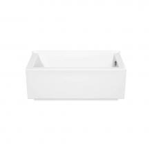 Maax 410011-000-001-103 - ModulR 6032 (Without Armrests) Acrylic Corner Left Right-Hand Drain Bathtub in White