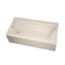 Maax 106173-003-004-002 - Exhibit 6036 IFS AFR Acrylic Alcove Right-Hand Drain Whirlpool Bathtub in Bone