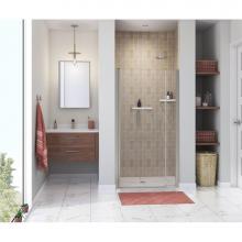 Maax 138266-900-305-100 - Manhattan 35-37 x 68 in. 6 mm Pivot Shower Door for Alcove Installation with Clear glass & Rou