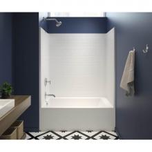 Maax 106886-000-002-100 - 6030STTM AFR 60 x 31 AcrylX Alcove Left-Hand Drain One-Piece Tub Shower in White