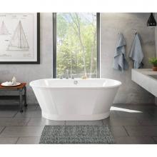 Maax 103903-000-002-100 - Brioso 6636 AcrylX Freestanding Center Drain Bathtub in White with White Skirt