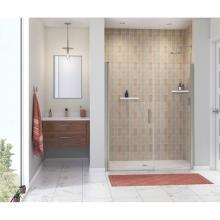 Maax 138275-900-305-101 - Manhattan 53-55 x 68 in. 6 mm Pivot Shower Door for Alcove Installation with Clear glass & Squ