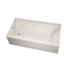 Maax 106183-003-007-001 - Exhibit 7236 IFS Acrylic Alcove Left-Hand Drain Whirlpool Bathtub in Biscuit