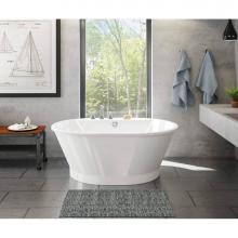 Maax 103901-000-002-100 - Brioso 6042 AcrylX Freestanding Center Drain Bathtub in White with White Skirt