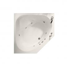 Maax 100875-003-007-010 - Tandem 5454 Acrylic Corner Center Drain Whirlpool Bathtub in Biscuit