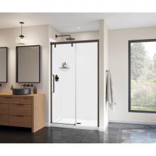 Maax 135323-900-283-000 - Uptown 44-47 x 76 in. 8 mm Sliding Shower Door for Alcove Installation with Clear glass in Dark Br