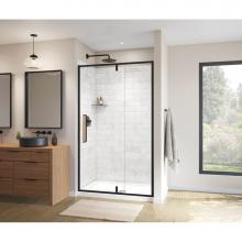 Maax 135325-900-285-000 - Uptown 45-47 x 76 in. 8 mm Pivot Shower Door for Alcove Installation with Clear glass in Matte Bla