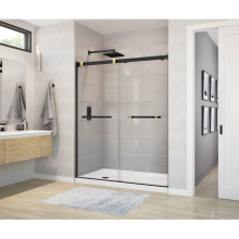 Maax 136272-900-380-000 - Duel 56-58.5 x 70.5-74 in. 8 mm Bypass Shower Door for Alcove Installation with Clear glass in Mat