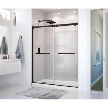 Maax 136272-900-173-000 - Duel 56-58.5 x 70.5-74 in. 8mm Bypass Shower Door for Alcove Installation with Clear glass in Dark