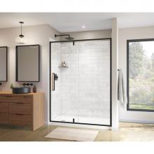 Maax 135326-900-285-000 - Uptown 57-59 x 76 in. 8 mm Pivot Shower Door for Alcove Installation with Clear glass in Matte Bla
