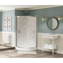 Maax 102996-000-001-105 - Freestyle 37 Round 37 x 37 Acrylic Corner Center Drain Two-Piece Shower in White