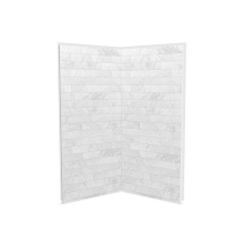 Maax 103388-307-508-000 - Utile 3636 Composite Direct-to-Stud Two-Piece Corner Shower Wall Kit in Marble Carrara