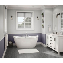 Maax 106192-000-002-104 - Delsia 6032 AcrylX Freestanding Center Drain Bathtub in White with White Skirt