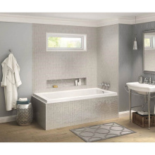 Maax 106206-L-103-001 - Pose 6632 IF Acrylic Corner Right Left-Hand Drain Aeroeffect Bathtub in White
