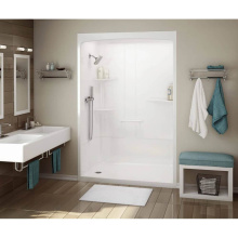 Maax 107002-000-001-002 - ALLIA SHR-6034 Acrylic Alcove Left-Hand Drain One-Piece Shower in White